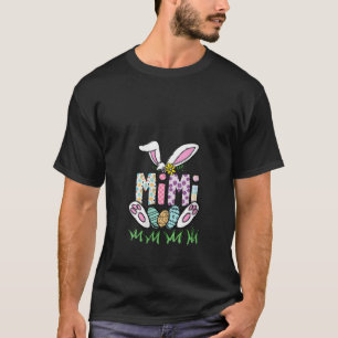 Womens Easter Mimi Bunny Grandma Happy Easter Day  T-Shirt