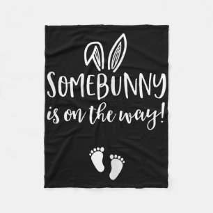 Womens Easter Pregnancy Announcement Shirt Somebun Fleece Blanket