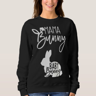 Womens Easter Pregnancy Pregnant Mum Mama Bunny Ba Sweatshirt