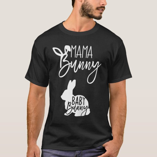 Womens Easter Pregnancy Pregnant Mum Mama Bunny Ba T-Shirt (Front)
