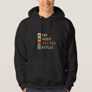 Womens Eat Sleep Jiu Jitsu Repeat Brazilian Jiu Ji Hoodie
