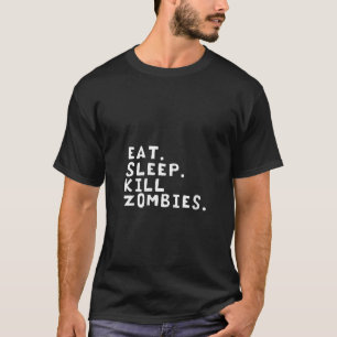Womens Eat Sleep Kill Zombies Cute Halloweens for T-Shirt