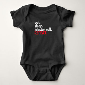 Womens Eat Sleep Lobster Roll Repeat Maine Lobster Baby Bodysuit