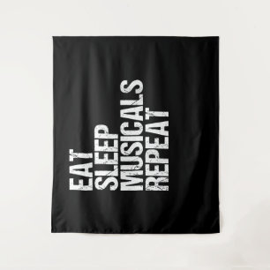 Women's Eat Sleep Musicals Repeat Broadway Acting Tapestry