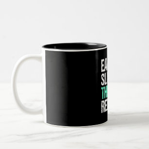 Womens Eat Sleep Theatre Repeat Funny Actor Actres Two-Tone Coffee Mug
