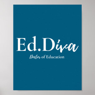 Womens edd doctor of education edd diva doctorate poster
