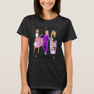 Womens Educated Dedicated Blonde Gemini Girl Coffe T-Shirt