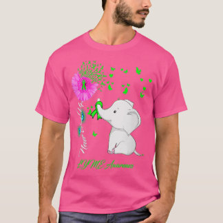 Womens Elephant LYME Awareness LYME Ribbon Gifts T-Shirt