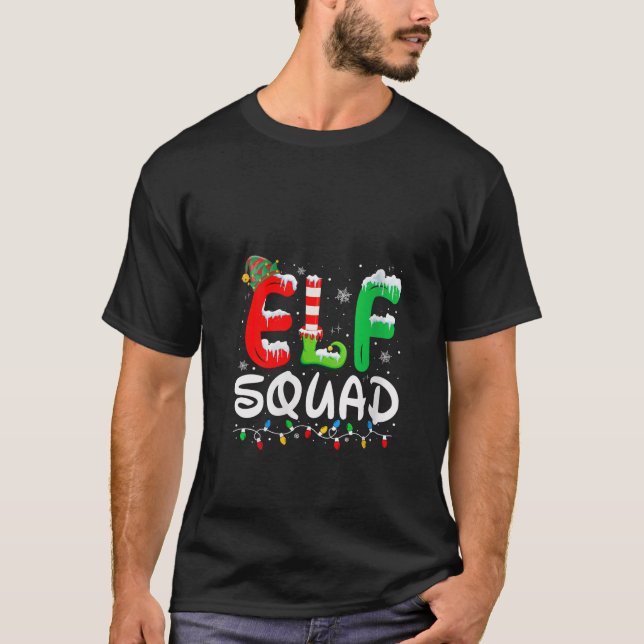 Womens Elf Family Christmas Matching Pyjamas Xmas  T-Shirt (Front)