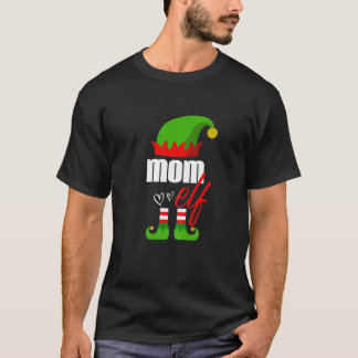 Womens Elf Mum Christmas Elf Family Costume For Mo T-Shirt