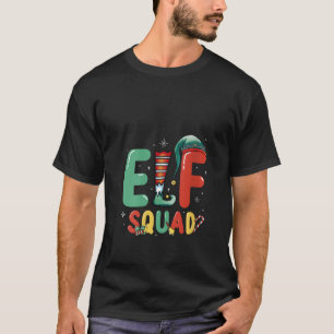 Womens Elf Squad Matching Family Christmas V Neck T-Shirt