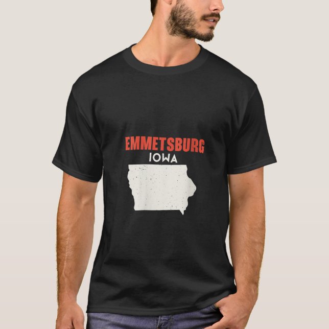 Womens Emmetsburg Iowa USA State America Travel Io T-Shirt (Front)
