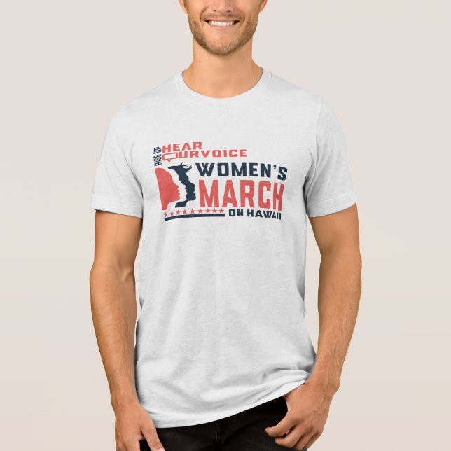 Women's Empowerment Art on Hawaii Tri-Blend Shirt (Front)