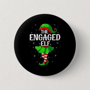 Womens Engaged Elf Christmas Girls Women Elf Squad 6 Cm Round Badge