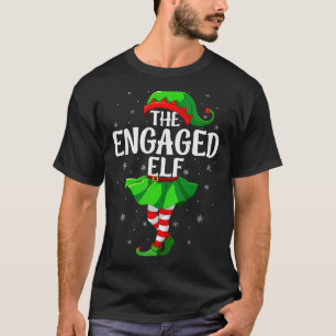 Womens Engaged Elf Christmas Girls Women Elf Squad T-Shirt
