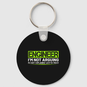 Womens Engineer Not Arguing Funny Humour Saying Key Ring