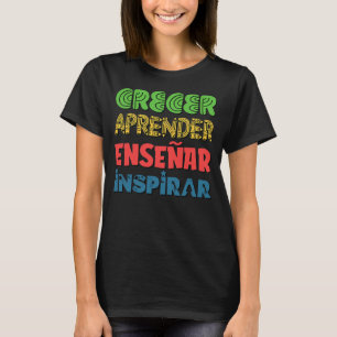 Womens Ensenar Funny Bilingual Teacher Gift T-Shirt