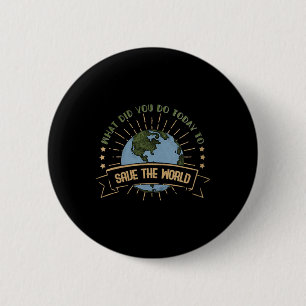 Womens Environmental Protection - Climate Change 6 Cm Round Badge