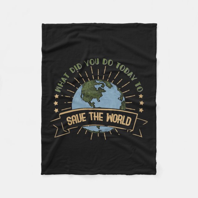 Womens Environmental Protection - Climate Change Fleece Blanket (Front)
