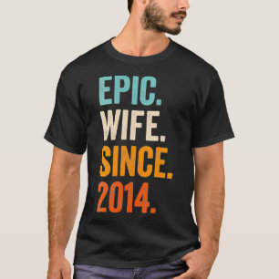 Womens Epic Wife Since 2014  8th wedding anniversa T-Shirt
