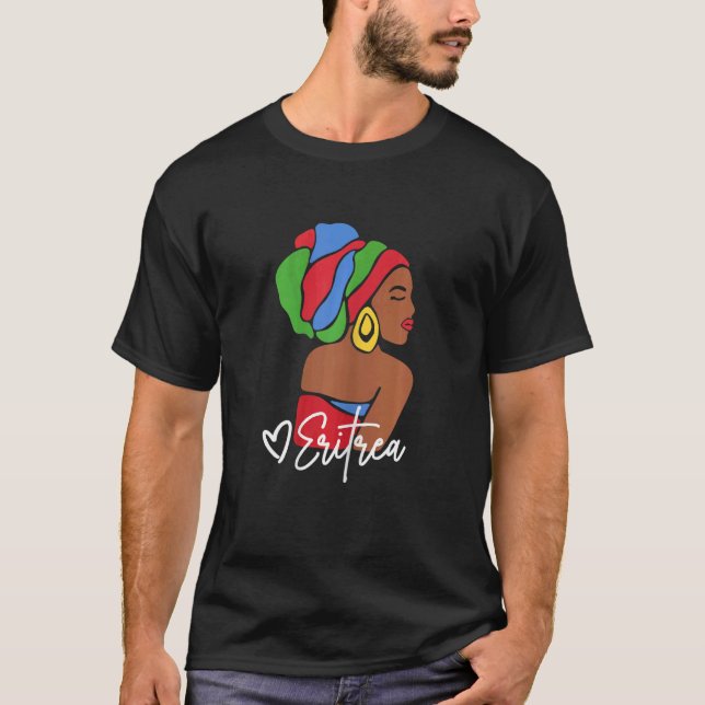 Womens Eritrea Eritrean Flag African Ethnic Herita T-Shirt (Front)