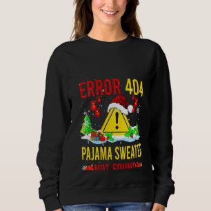 Womens Error Pajama Sweater Not Found Christmas Sa