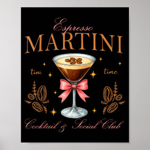Womens Espresso Martini Social Club Drinking Tai Poster