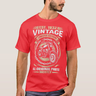 Womens Est 1932 Vintage All Original Parts Motorcy T-Shirt