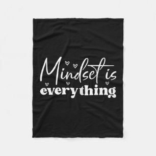 Womens Everything Is Mindset Insrational Mind Moti Fleece Blanket
