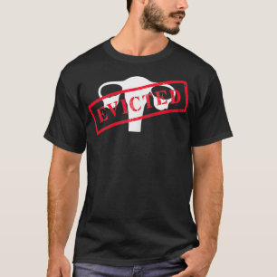 Womens EVICTED Funny Hysterectomy Survivor Warrior T-Shirt