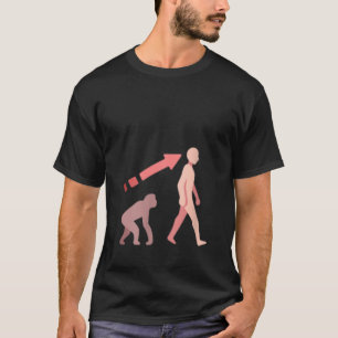 Womens Evolution science human man ape monkey hist T-Shirt
