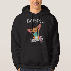 Womens Ew People Chihuahua Mask Chiwawa Quarantine Hoodie