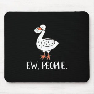 Womens Ew People Funny Duck Face Mask Mouse Pad