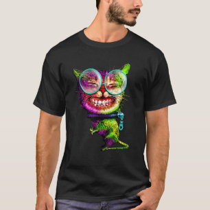 Womens Ew People Meowy Cat Colourful T-Shirt