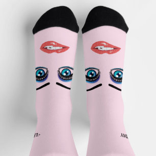 Women's Eyes and Lips Socks