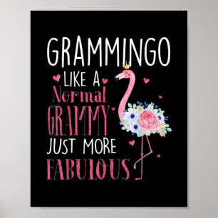 Womens Fabulous Grammy Grandma Mother Mum Funny Poster