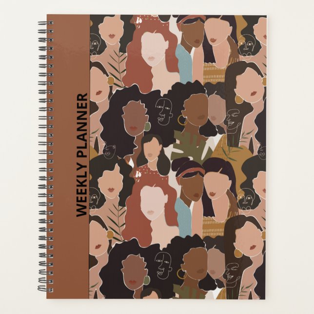 WOMEN'S FACES DESIGN WEEKLY PLANNER (Front)