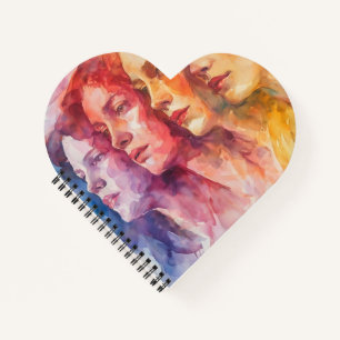Women's Faces - Watercolor Painting Notebook