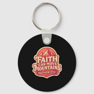 Womens Faith Can Move Mountains Bible Verse Quote Key Ring