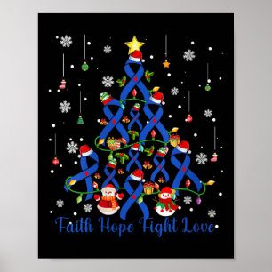 Womens Faith Hope Fight Love Diabetes Awareness Ri Poster