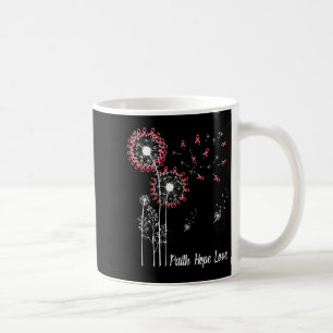Womens Faith Hope Love Breast Cancer Dandelion Flo Coffee Mug