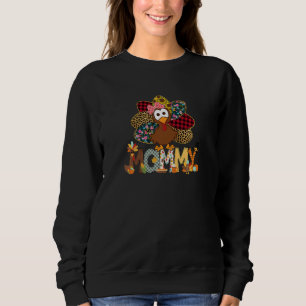 Womens Fall Turkey Mammy  Thanksgiving Doodle Gran Sweatshirt