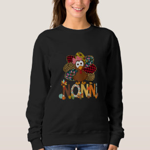 Womens Fall Turkey Nonni Thanksgiving Doodle Gr Sweatshirt