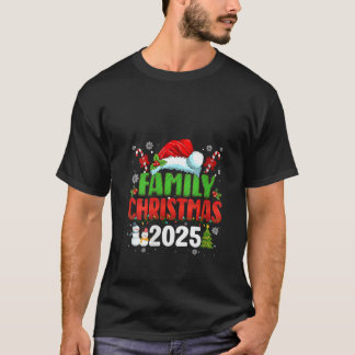 Womens Family Christmas 2025 Matching Outfit Santa T-Shirt