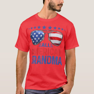 Womens Family Matching Sunglusses All American Gra T-Shirt