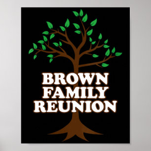 Womens Family Tree Brown Family Reunion Poster