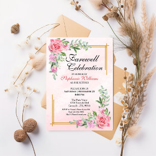 Women's Farewell Party Floral Classic Elegant Invitation