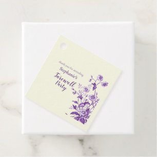 Women's Farewell Party Lavender Wildflower Favour Tags