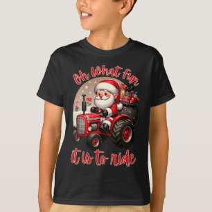 Womens Farm Truck Oh What Fun It Is To Ride Santa  T-Shirt