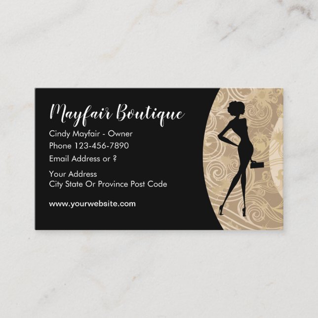 Women's Fashion Business Card (Front)